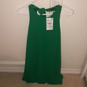 Emerald green zara dress